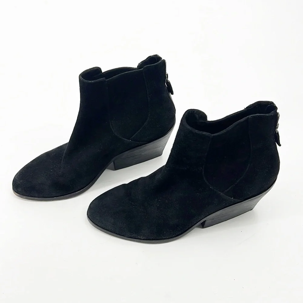 EILEEN Fisher Peer Black Suede Ankle Booties size 7.5 - Picture 14 of 14